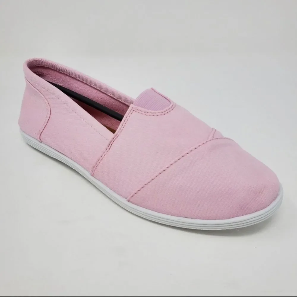 𝅺Forever Pink Slip On Canvas Sneakers comfy (Toms like)